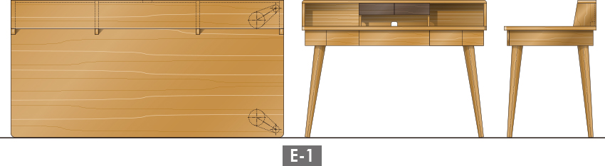 ビューロー ・デスク(Bureau Desk)〈デスクE-1〉